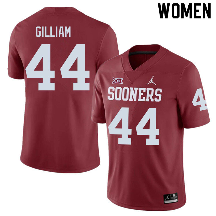 Women #44 Kelvin Gilliam Oklahoma Sooners College Football Jerseys Sale-Crimson
